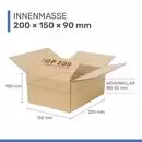Karton 200x150x90 mm - Versandkarton 20x15x9 cm - Faltkarton OP 209