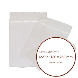 Druckverschlussbeutel 180 x 250 mm - 1000 Stück - 50 my...