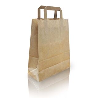 Papier-Tragetaschen in Braun 28x22x10 cm 250er-Pack...