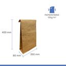 Versandtaschen aus Kraftpapier M - 350x450x80 mm Seitenfalten + Klotzboden