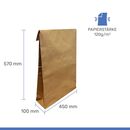 Versandtaschen aus Kraftpapier XXL - 450x570mmx100mm Seitenfalten + Klotzboden