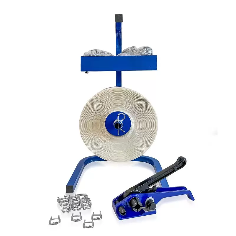 Rouleaux De Bande De Cerclage Textile 25 Mm X 500 M - Résistance 1000 Kg, Noyau 76 Mm - Lot De 4 Rouleaux KK Verpackungen