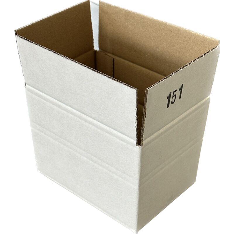 Karton 175x125x125 mm - Versandkarton 17,5x12,5x12,5 cm - Faltkarton 2.30 EB-Welle OP 151D weiss