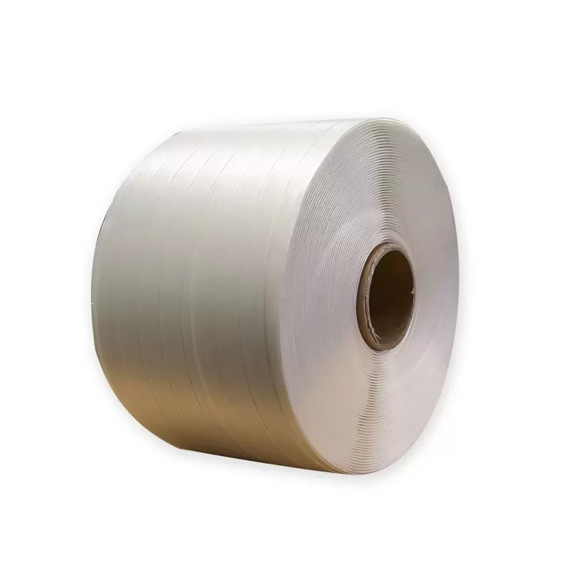 Textil Umreifungsband, natur, 25mm / 500meter Rolle - Reißfest 950kg - 76 mm Kern