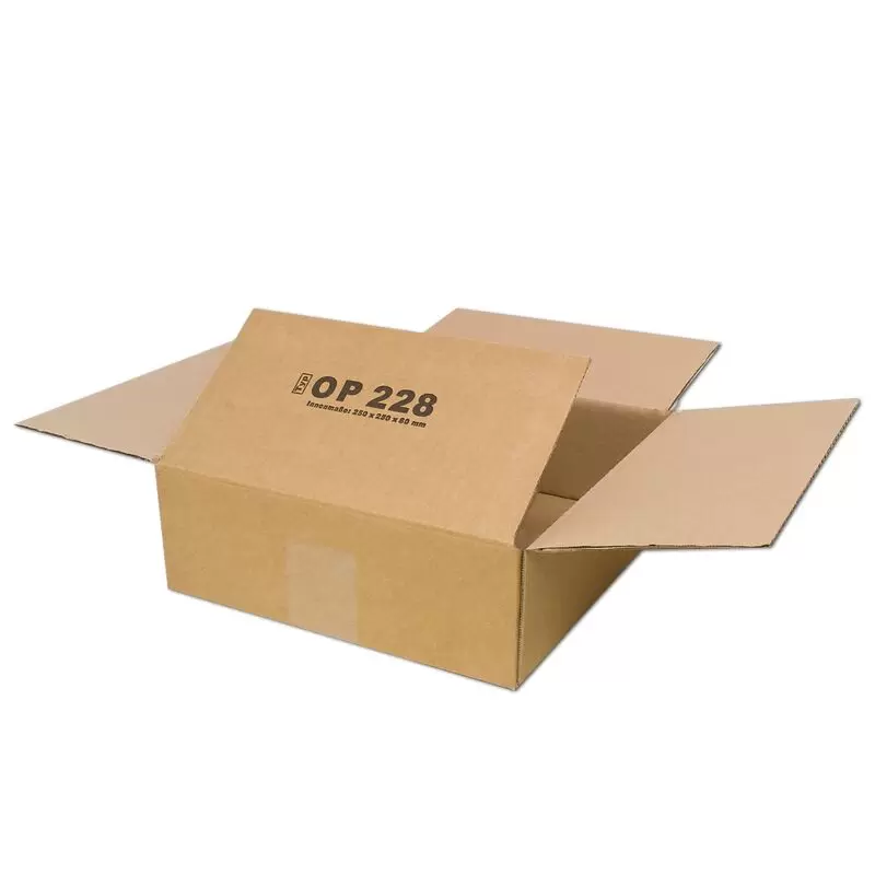 Karton 25x25x8 cm - Versandkarton 250x250x80 mm - Falltkarton OP 228