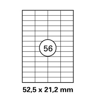 Etiketten in 52,5x21,2 mm Versandetiketten von LUMA