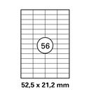 52,1x21,2 mm LUMA Universal Qualitäts-Etiketten DIN A4 ( 56 Stück pro Bogen)