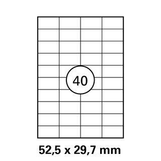Etiketten in 52,5x29,7 mm Versandetiketten von LUMA