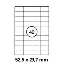 Etiketten in 52,5x29,7 mm Versandetiketten von LUMA