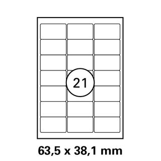 Etiketten in 63,5x38,1 mm Versandetiketten von LUMA