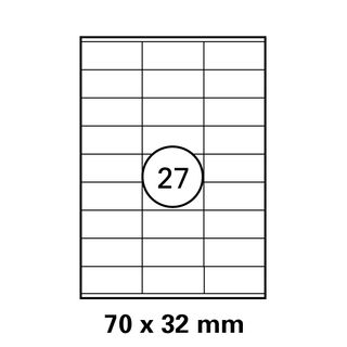 Etiketten in 70x32 mm Versandetiketten von LUMA