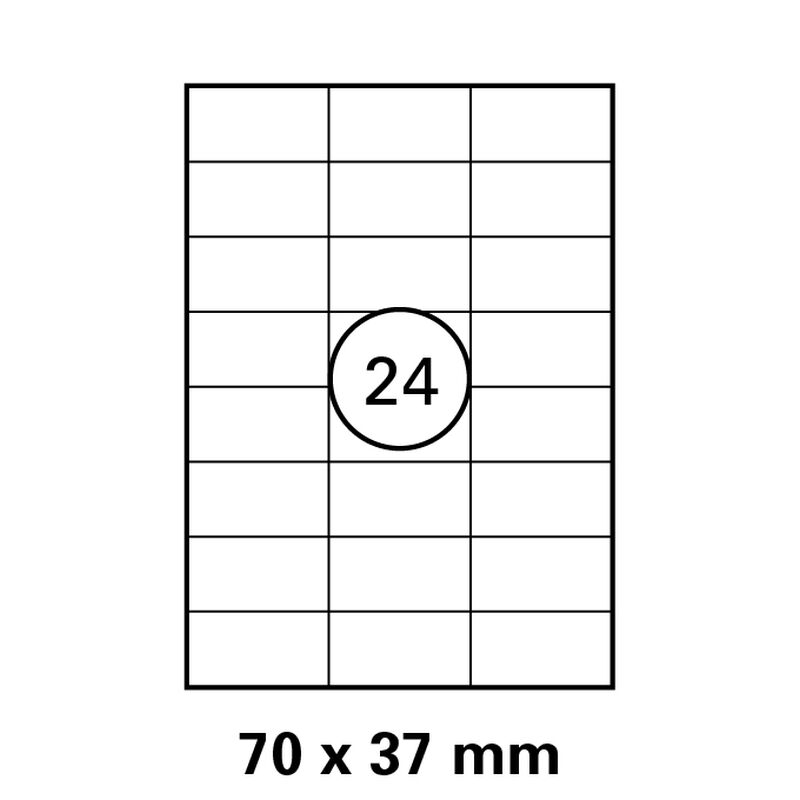 Etiketten in 70x37 mm Versandetiketten von LUMA