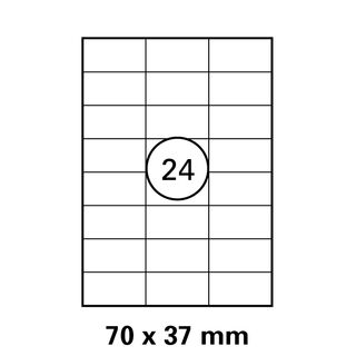 Etiketten in 70x37 mm Versandetiketten von LUMA
