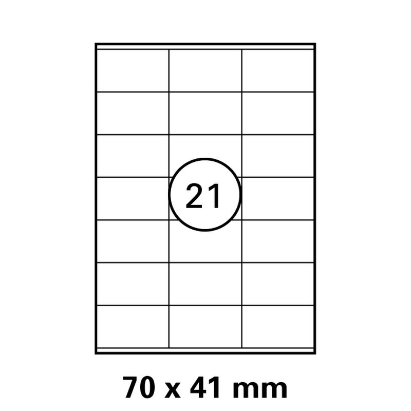 Etiketten in 70x41 mm Versandetiketten von LUMA