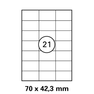 Etiketten in 70x42,3 mm Versandetiketten von LUMA