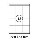 Etiketten in 70 x 67,7 mm Versandetiketten von LUMA