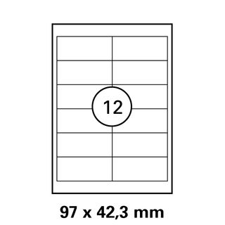 Etiketten in 97x42,3 mm Versandetiketten von LUMA