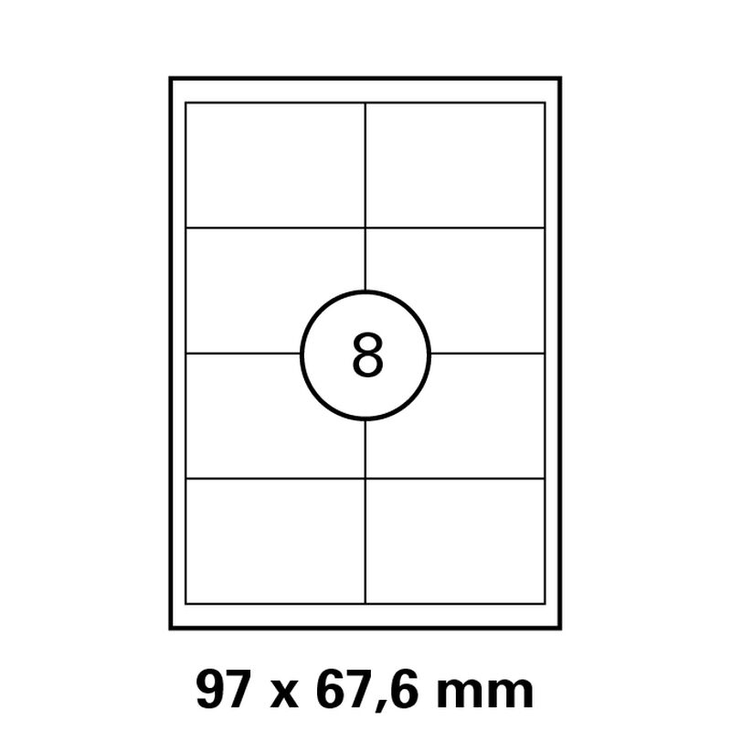 Etiketten in 97x67,6 mm Versandetiketten von LUMA