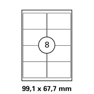 Etiketten in 99,1 x 67,7 mm Versandetiketten von LUMA