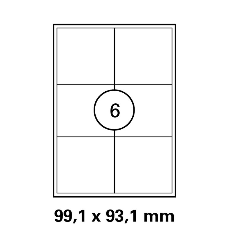 Etiketten in 99,1 x 93,1 mm Versandetiketten von LUMA