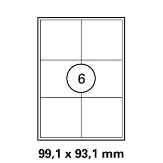 Etiketten in 99,1 x 93,1 mm Versandetiketten von LUMA