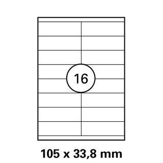 Etiketten in 105x33,8 mm Versandetiketten von LUMA