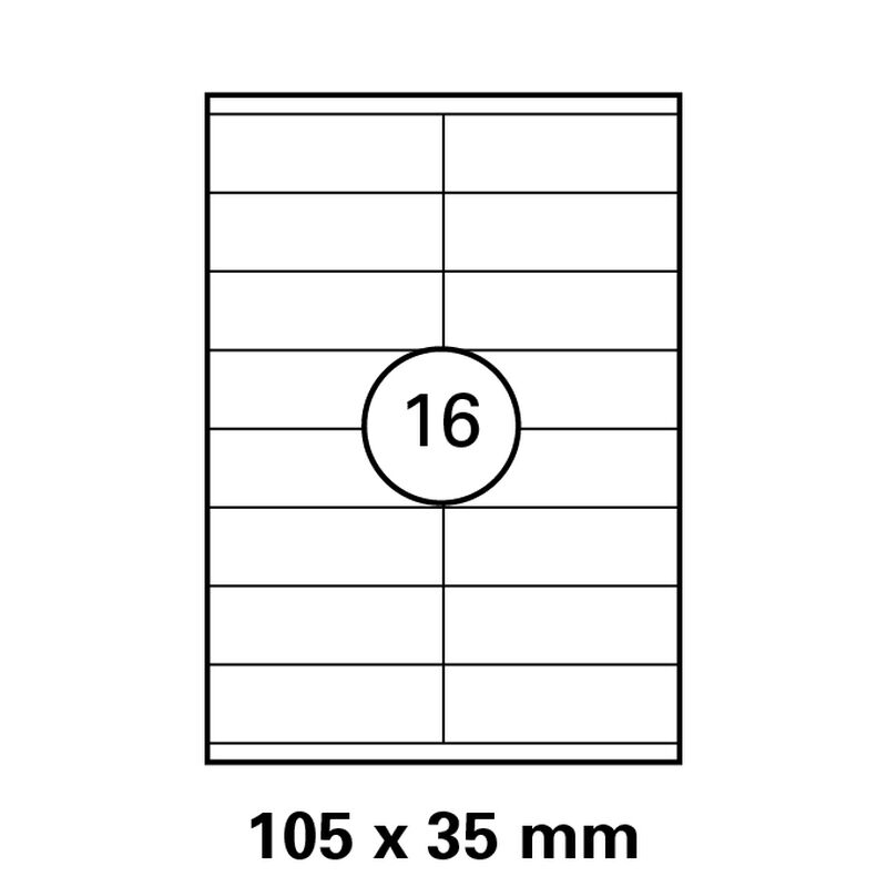 Etiketten in 105x35 mm Versandetiketten von LUMA