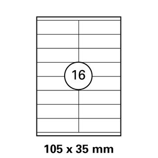 Etiketten in 105x35 mm Versandetiketten von LUMA