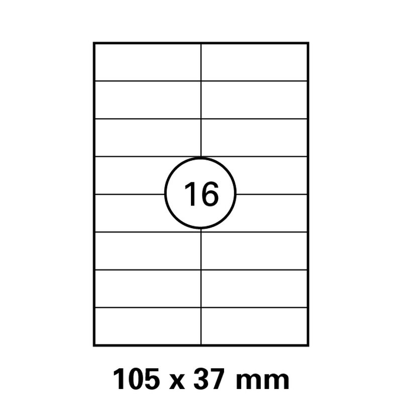 Etiketten in 105x37 mm Versandetiketten von LUMA