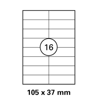 Etiketten in 105x37 mm Versandetiketten von LUMA