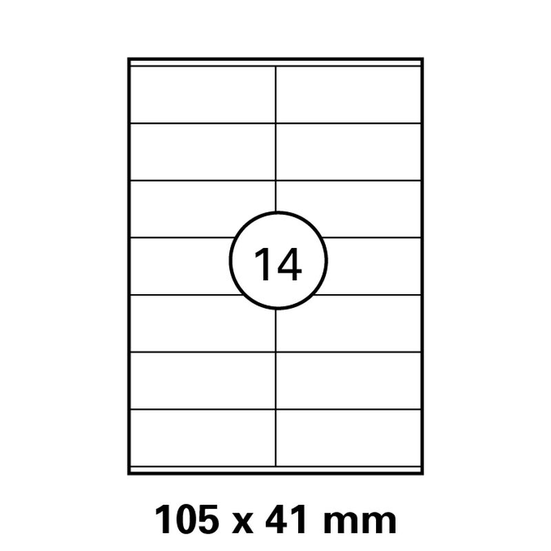 Etiketten in 105x41 mm Versandetiketten von LUMA