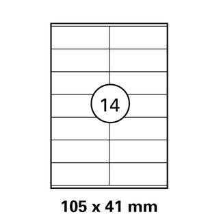 Etiketten in 105x41 mm Versandetiketten von LUMA