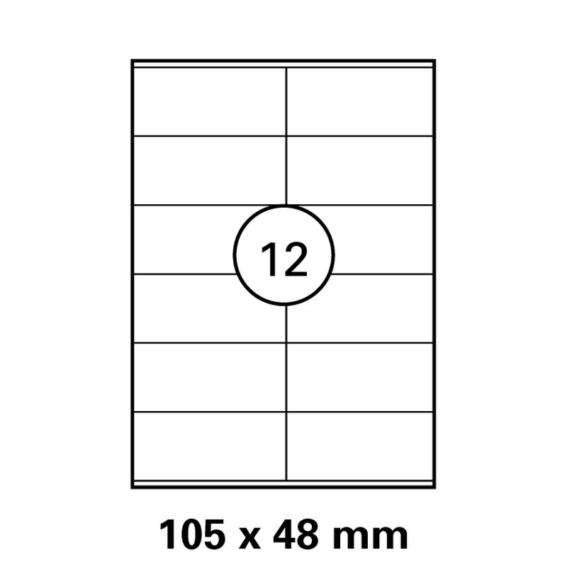 Etiketten in 105x48 mm Versandetiketten von LUMA