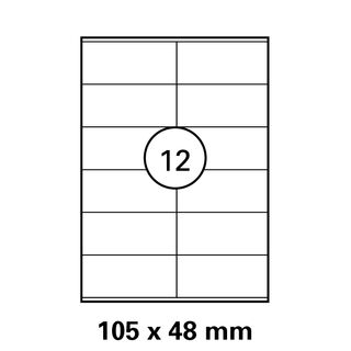 Etiketten in 105x48 mm Versandetiketten von LUMA
