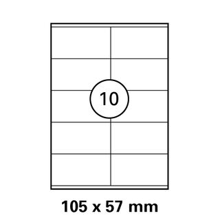 Etiketten in 105x57 mm Versandetiketten von LUMA