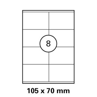 Etiketten in 105x70 mm Versandetiketten von LUMA