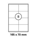 Etiketten in 105x70 mm Versandetiketten von LUMA