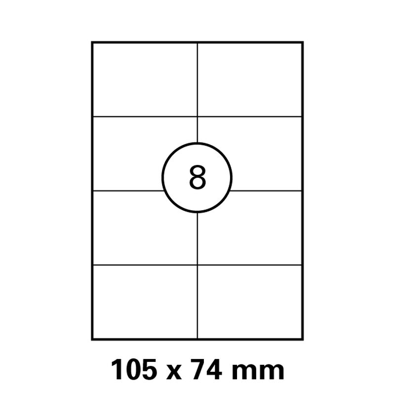 Etiketten in 105x74 mm Versandetiketten von LUMA