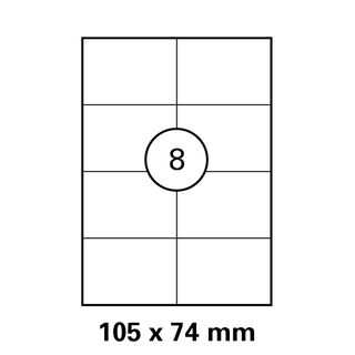 Etiketten in 105x74 mm Versandetiketten von LUMA