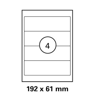 Etiketten in 190x61 mm LUMA Universal-Etiketten