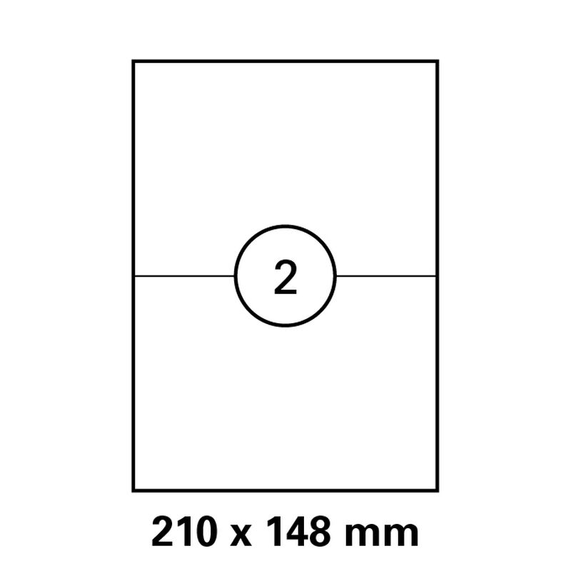 210x148 mm   LUMA Universal Qualitäts-Etiketten  DIN A4 ( 2 Stück pro Bogen)
