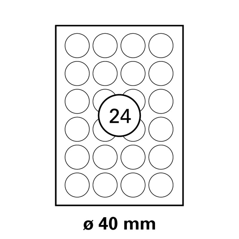 40 Mm Luma Universal Qualitats Etiketten Rund Din 24 Stuck Pr