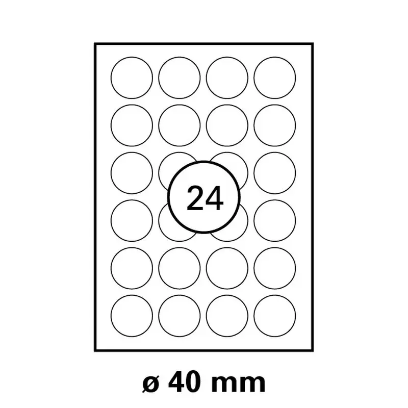 Rundt og rundt Pine dette Etiketten rund - Durchmesser 40 mm - Klebeetiketten von LUMA