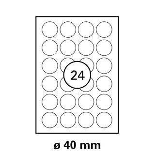 Etiketten rund - Durchmesser 40 mm - Klebeetiketten von LUMA
