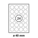 Etiketten rund - Durchmesser 40 mm - Klebeetiketten von LUMA