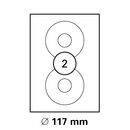 CD Etiketten 117 mm groem Mittelkreis DIN A4