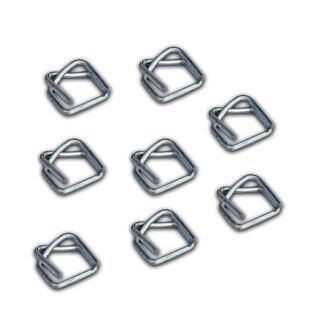 500 Metallklemmen verzinkt 16mm für Textil Umreifungsbänder